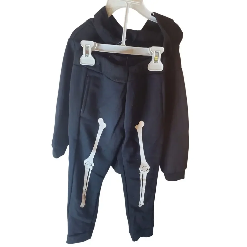 10Threads Two Piece Hoodie Skeleton Glow in the Dark Set, NWT, Boys 6